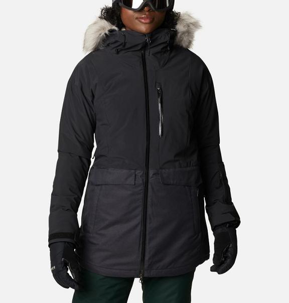 Columbia Womens Ski Jacket UK - Mount Bindo Jackets Black UK-5857
